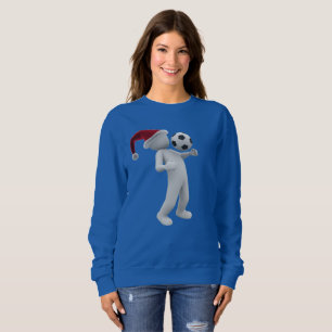 soccer christmas womens sweatshirt