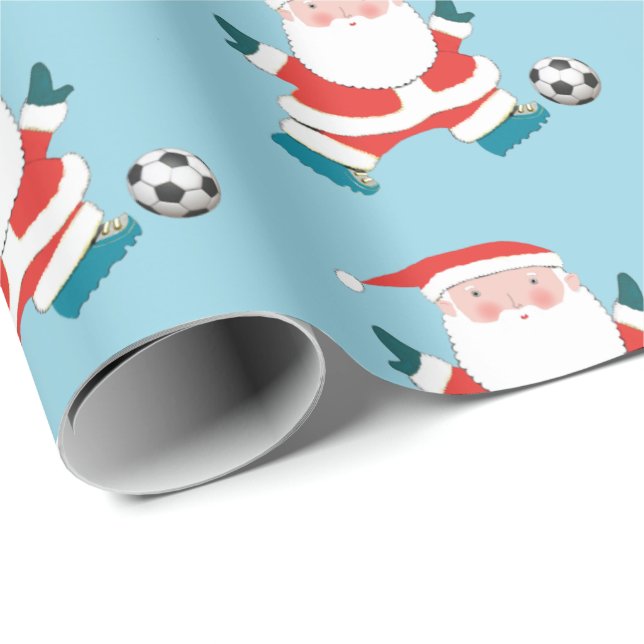 Soccer Christmas Wrapping Paper (Roll Corner)