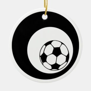 soccer circles ceramic tree decoration