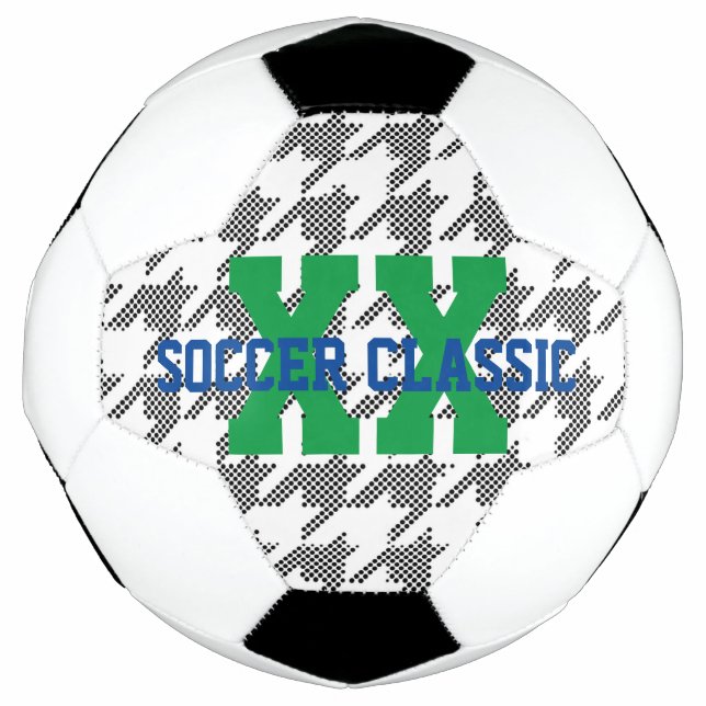 SOCCER CLASSIC Houndstooth XX Sports Event Fun Soccer Ball (Front)