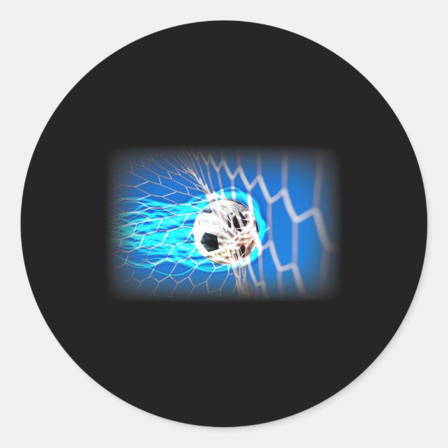 Soccer  classic round sticker (Front)