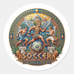 SOCCER CLASSIC ROUND STICKER