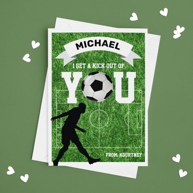 Soccer Classroom Kids Valentine Card (Creator Uploaded)