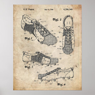 Soccer Cleats Patent Poster