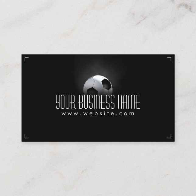 Soccer Club Simple Framed Business Card (Front)