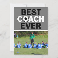 Soccer Coach Best Ever Custom Photo Thank You