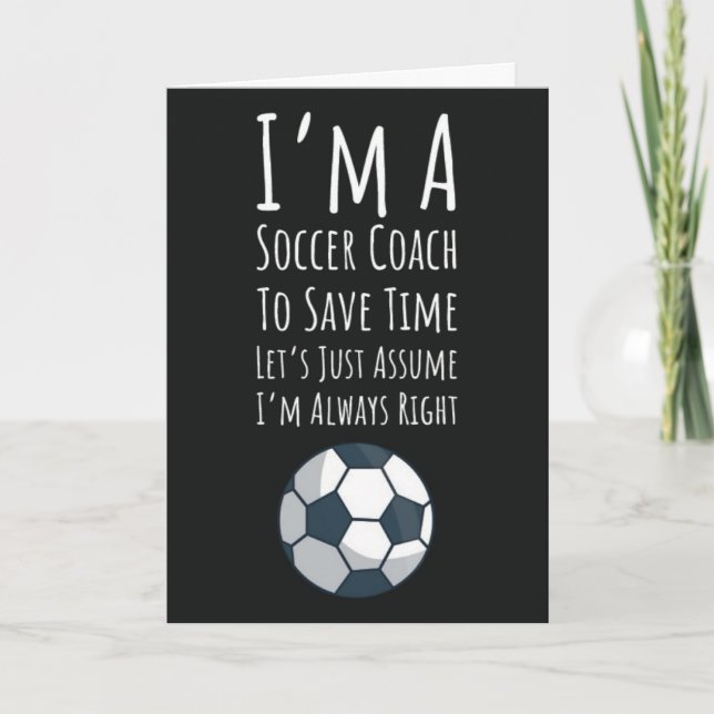 Soccer Coach Cards Sports Typography Appreciation  (Front)