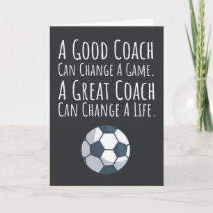 Soccer Coach Cards Sports Typography Trainer Team