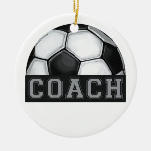 Soccer Coach Ceramic Tree Decoration