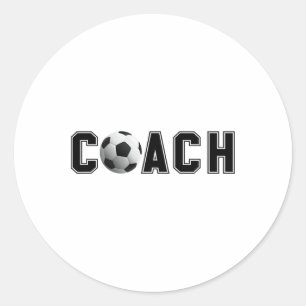 Soccer Coach Classic Round Sticker