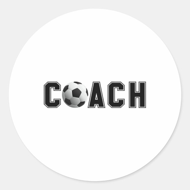 Soccer Coach  Classic Round Sticker (Front)