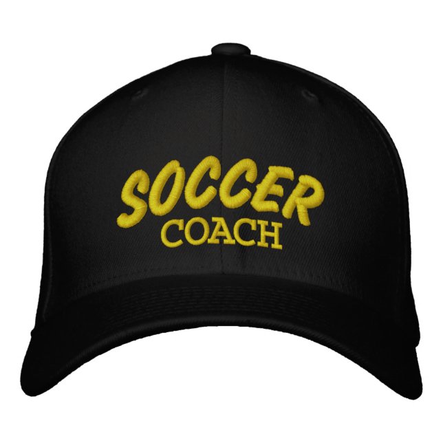 Soccer Coach Custom Embroidered Hat (Front)