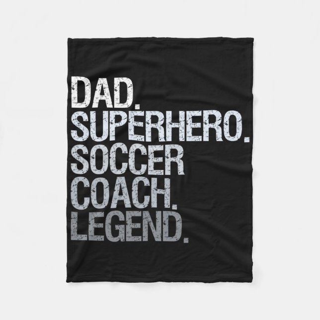 Soccer Coach Dad  Fleece Blanket (Front)