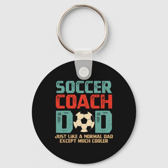 Soccer Coach Dad  Key Ring (Front)