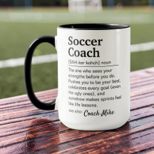 Soccer Coach Definition Personalised Thank You