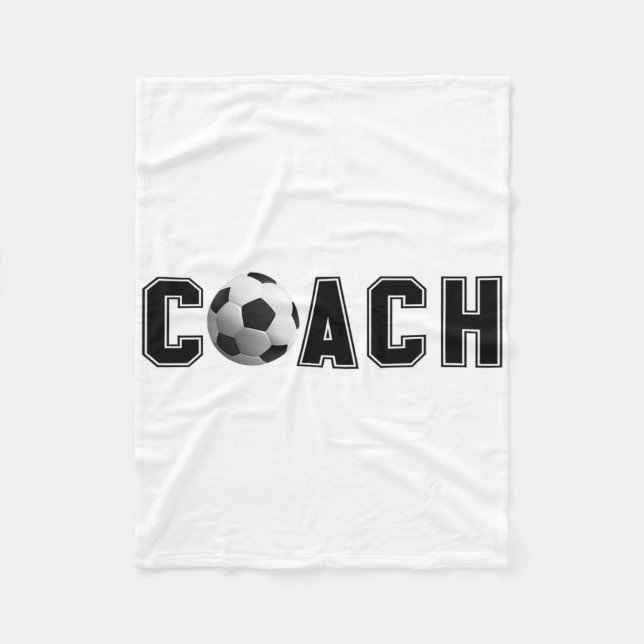 Soccer Coach  Fleece Blanket (Front)