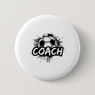 Soccer Coach For Men Women Futbol Tee 6 Cm Round Badge
