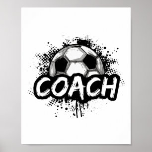 Soccer Coach For Men Women Futbol Tee Poster