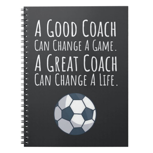 Soccer Coach Gift Ideas Thank You Sports Player Notebook (Front)