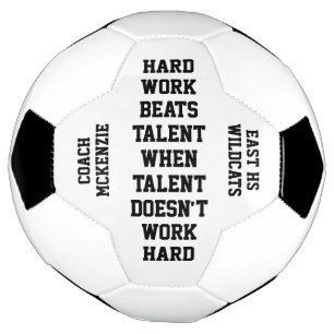 Soccer Coach Gift: Name & Quote Soccer Ball
