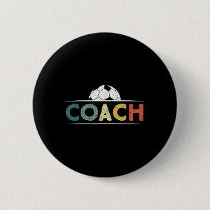 Soccer Coach Gifts Funny Retro Vintage Soccer Ll C 6 Cm Round Badge