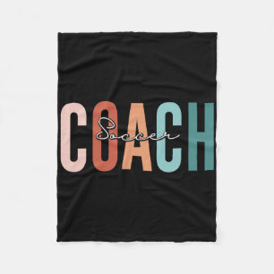 Soccer Coach Gifts Men Women Fleece Blanket