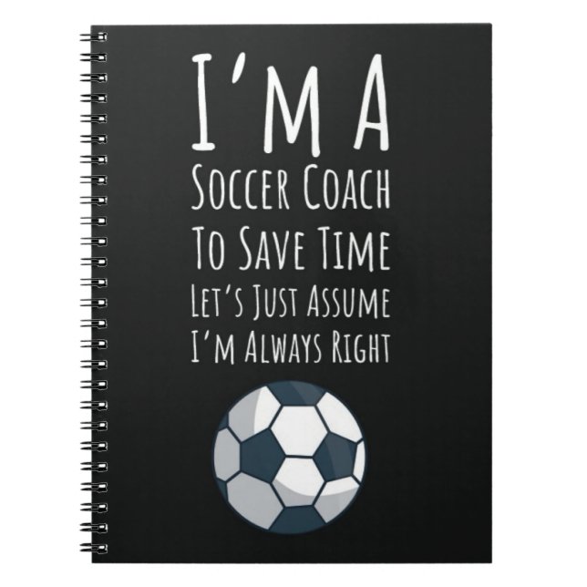 Soccer Coach Gifts Sports Thank You Coach Keepsake Notebook (Front)