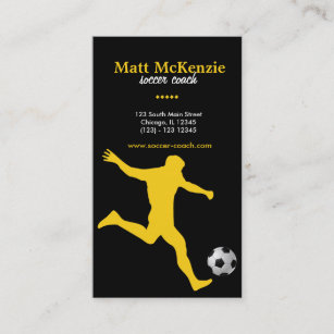 Soccer Coach (Gold) Business Card