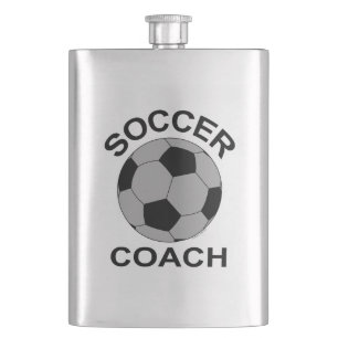 Soccer Coach Grey Classic Flask