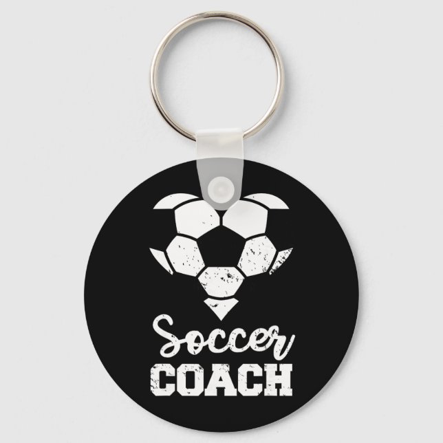 Soccer Coach Heart Funny Soccer Player  Key Ring (Front)