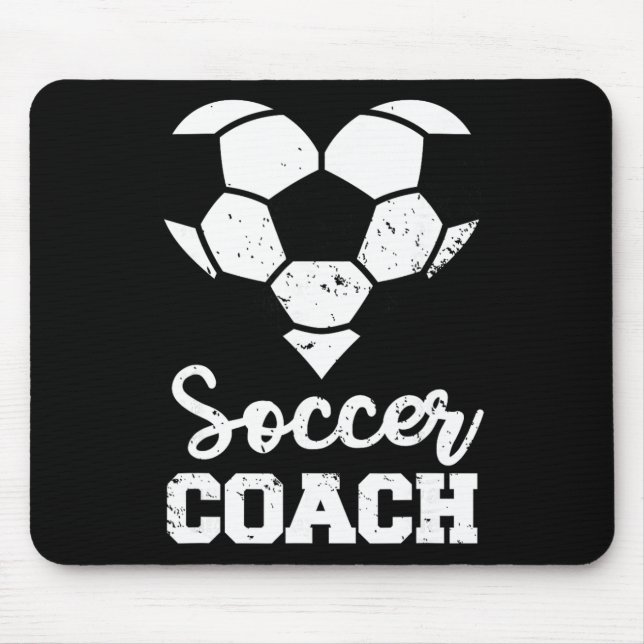 Soccer Coach Heart Funny Soccer Player  Mouse Pad (Front)
