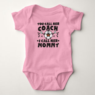 Soccer Coach Mum Cute Soccer Baby Bodysuit