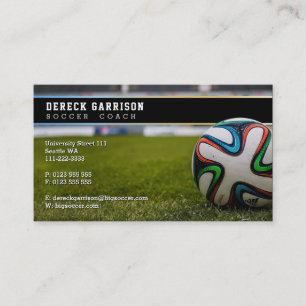 Soccer Coach   Professional Sports Business Card