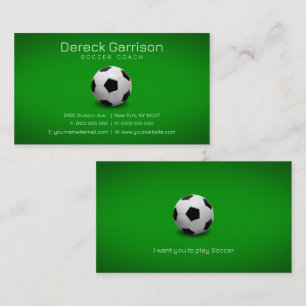 Soccer Coach   Professional Sports Business Card
