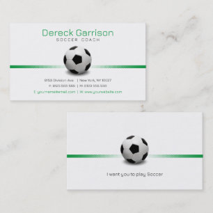 Soccer Coach Professional Sports Business Card