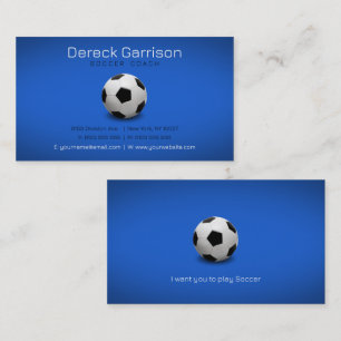 Soccer Coach Professional Sports Business Card