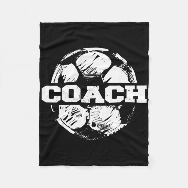 Soccer Coach Soccer Ll Split Funny Soccer Coach  Fleece Blanket (Front)