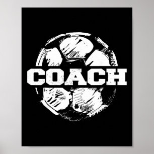 Soccer Coach Soccer Ll Split Funny Soccer Coach Poster
