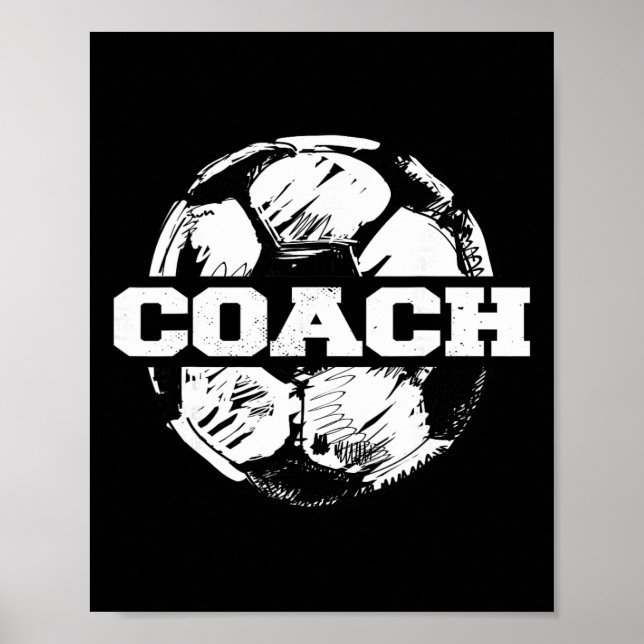 Soccer Coach Soccer Ll Split Funny Soccer Coach  Poster (Front)