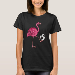 Soccer Coach Soccer Player Pink Flamingo Soccer T-Shirt