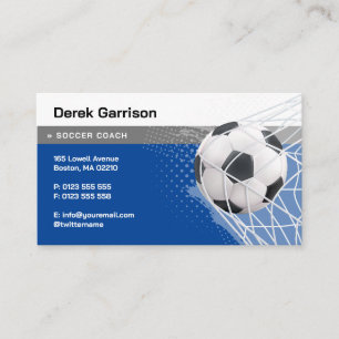 Soccer Coach   Sport Instructor Business Card