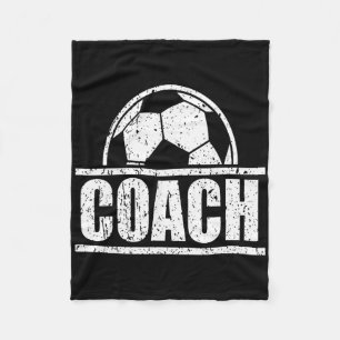 Soccer Coach Sports Coaching Staff Soccer Dad Fath Fleece Blanket