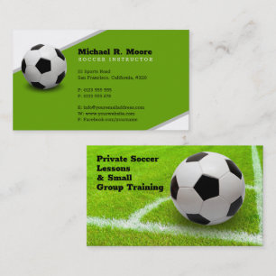 Soccer Coach   Sports Gifts Green Business Card