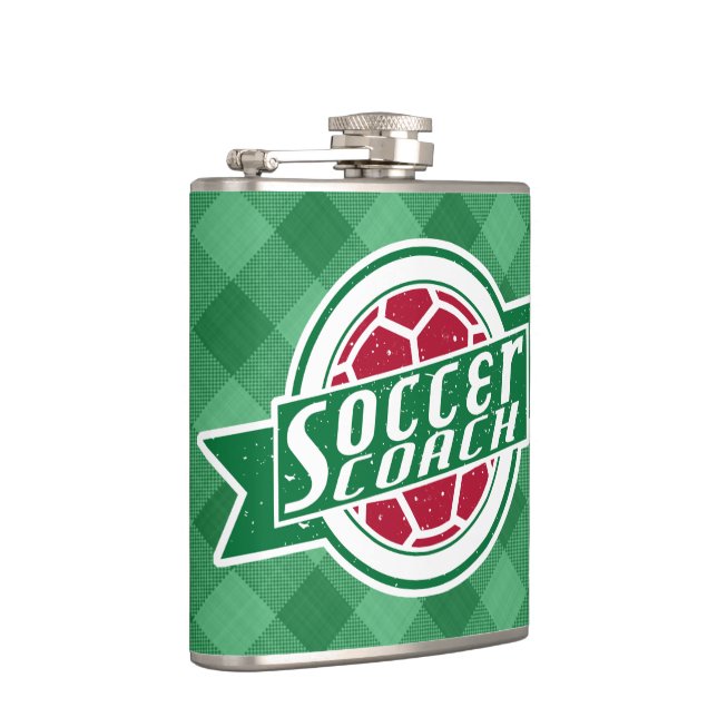 Soccer Coach Stainless Steel Hip Flask (Right)