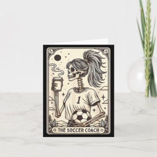 Soccer Coach Tarot Card Halloween Skeleton Soccer