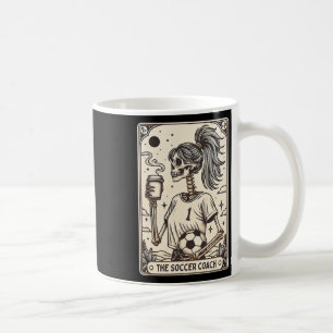 Soccer Coach Tarot Card Halloween Skeleton Soccer  Coffee Mug