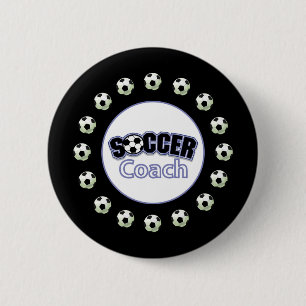 Soccer Coach Thank You, Balls 6 Cm Round Badge