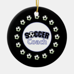 Soccer Coach Thank You, Balls Ceramic Ornament