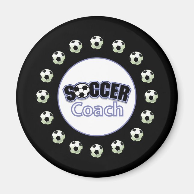 Soccer Coach Thank You, Balls Magnet (Front)