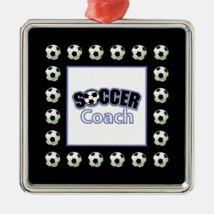 Soccer Coach Thank You, Balls Metal Ornament